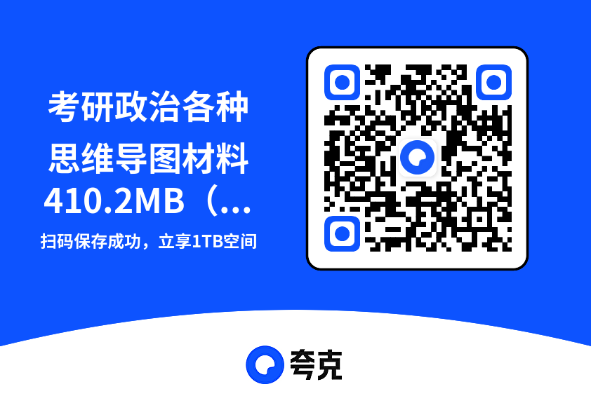 考研政治各种思维导图材料410.2MB（共86个项目）"网盘下载"