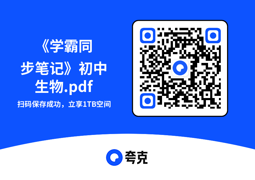 《学霸同步笔记》初中生物.pdf"网盘下载"