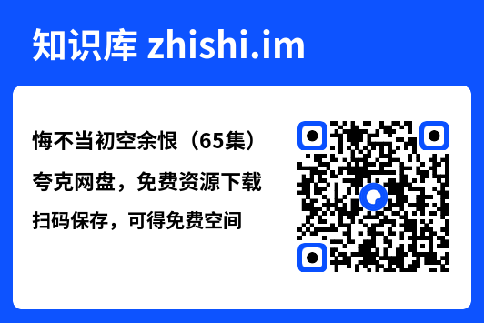 悔不当初空余恨(65集)"网盘下载"