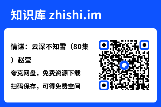 情谋:云深不知雪(80集)赵莹"网盘下载"