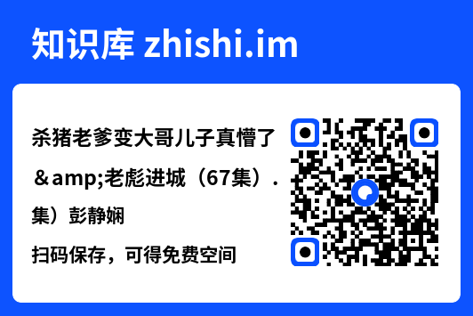 杀猪老爹变大哥儿子真懵了&老彪进城(67集)彭静娴"网盘下载"